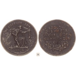 Aranyat vasért emlékérem 1916